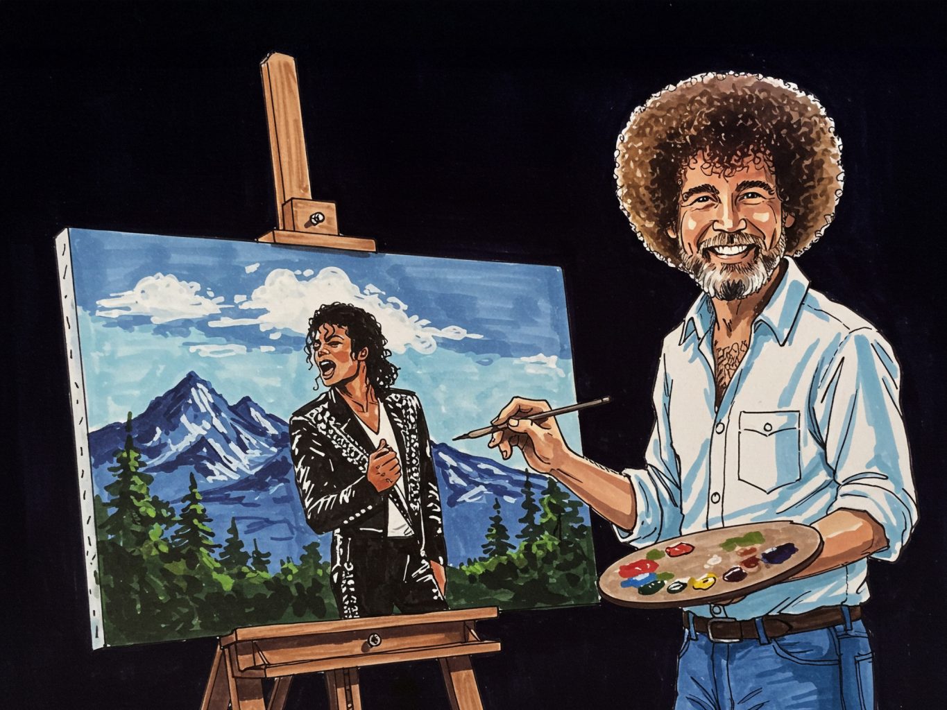 Bob Ross Paints Michael