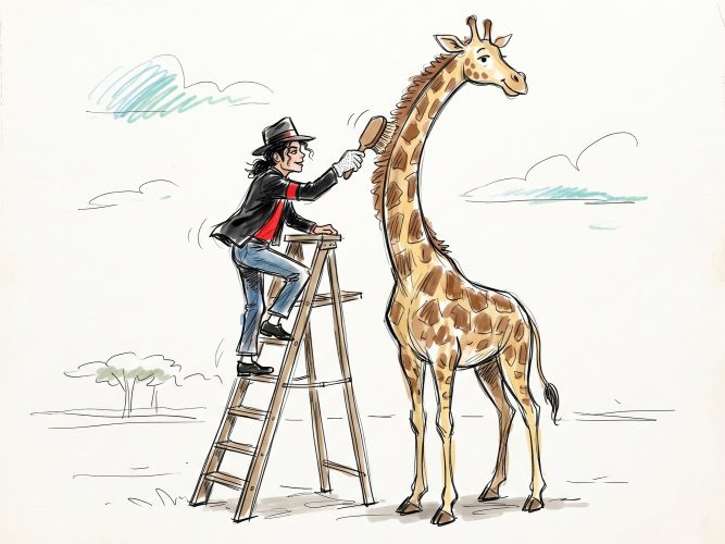 Giraffe Brushing