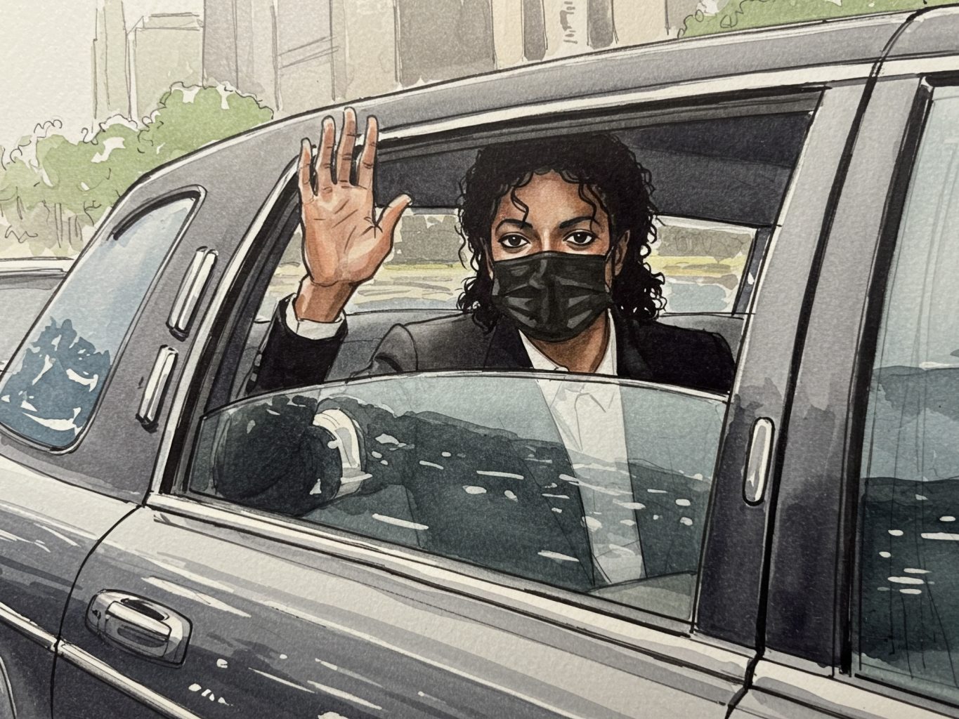 Waving From The Back Seat