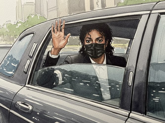 Waving From The Back Seat